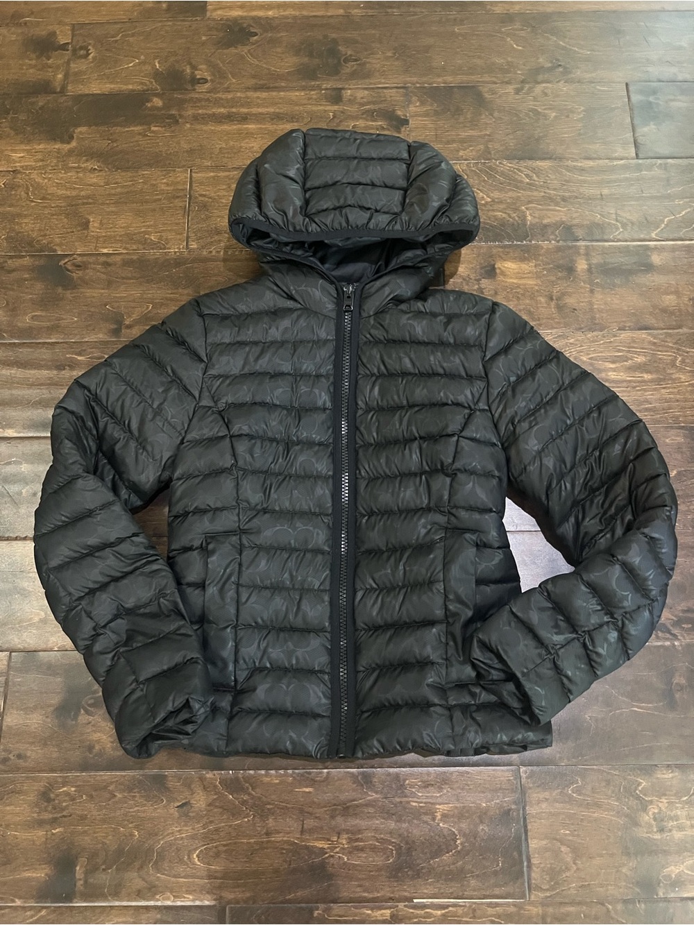 Coach Black Packable Quilted Jacket with Hood